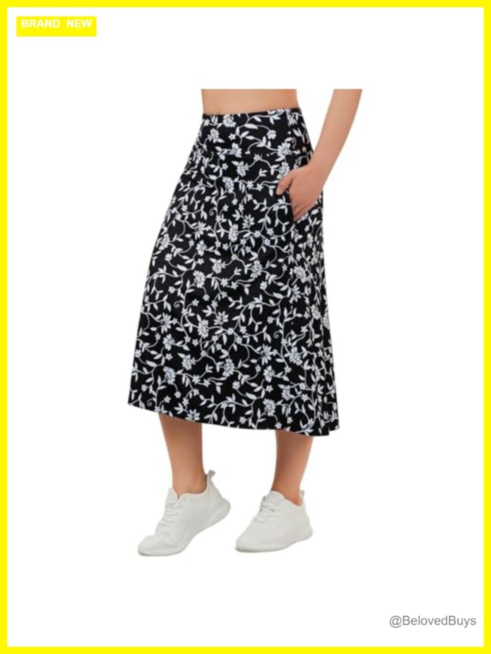 Women 28in Midi Long Skorts High Waisted Athletic Skirt with Pockets